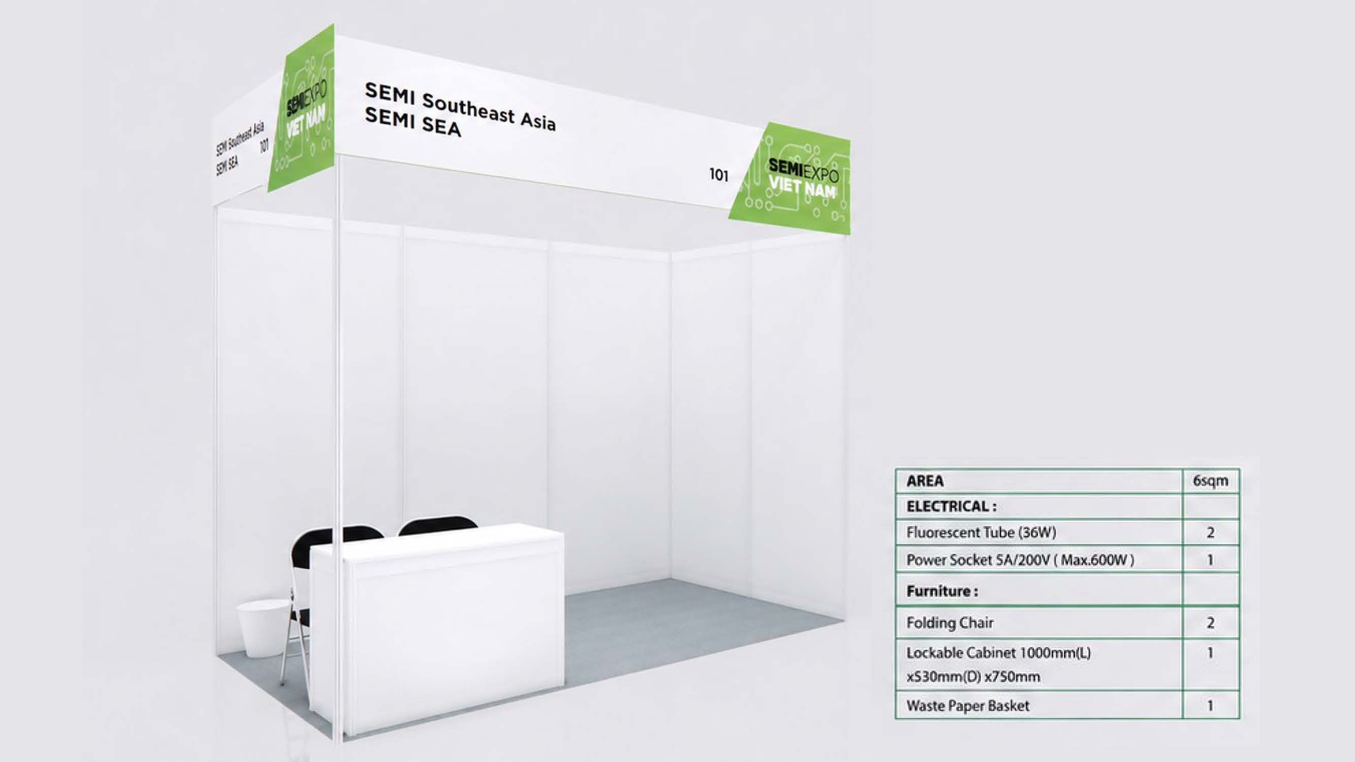 6 sqm booth render