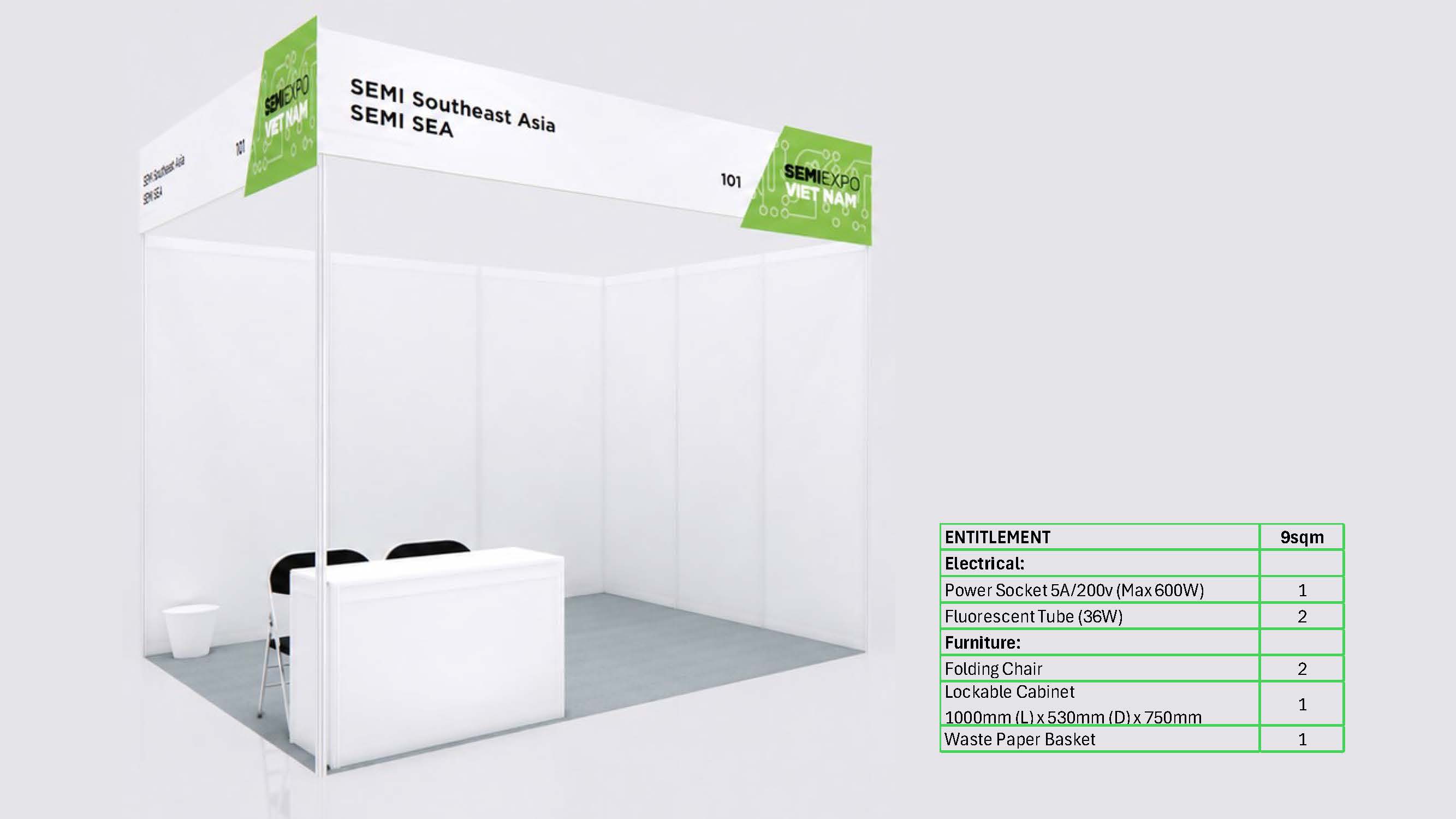 9 sqm booth render